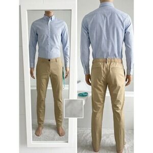 Ben Sherman Men's 38x33 24/7 Packable Motion Khaki Chinos Water Repellent